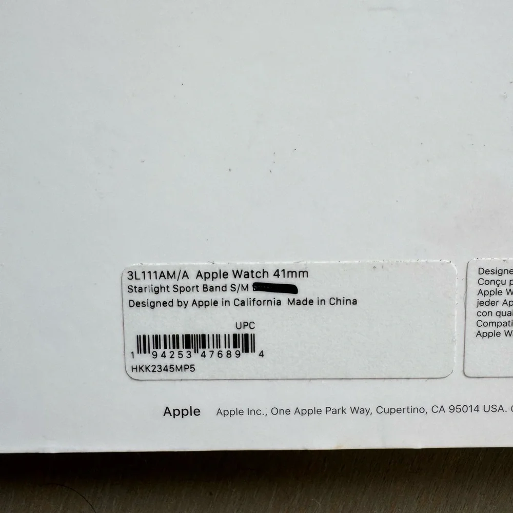 Apple Watch Sport Band 38mm 40mm 41mm Series 3 4 5 6 7 8 9 SE Starlight - Picture 3 of 6